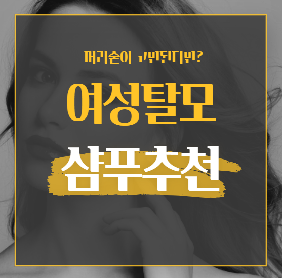 머리숱 고민된다면? 여성탈모 전용 샴푸 추천 리스트