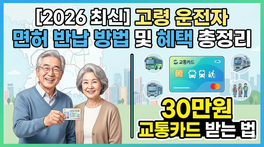 [2026 최신] 고령 운전자 면허 반납 방법 및 혜택 총정리 (30만원 교통카드 받는 법)