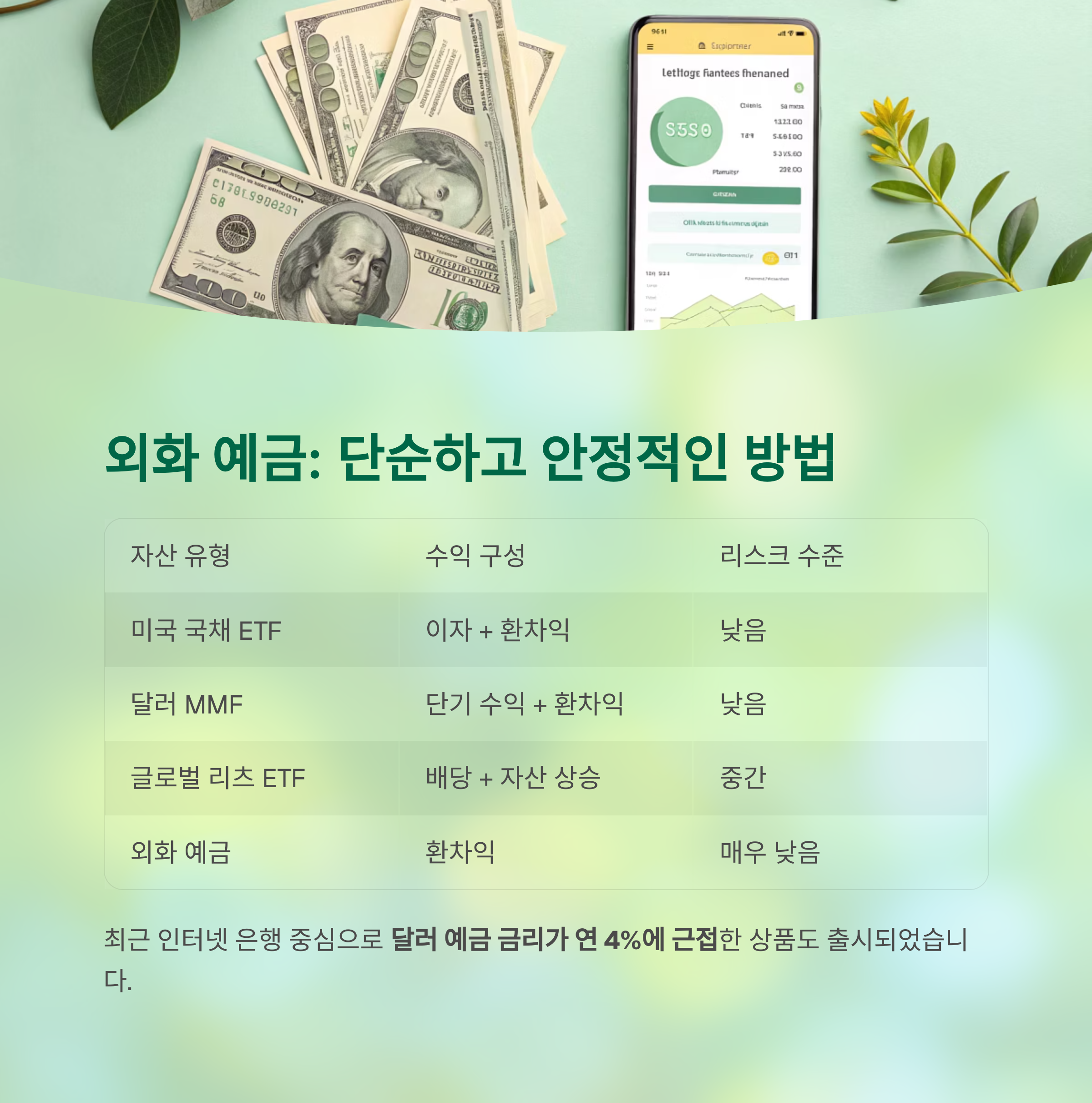 달러 자산으로 포트폴리오를 방어