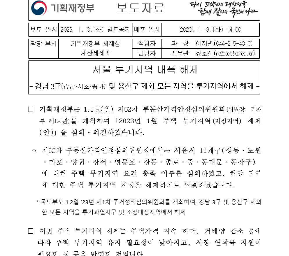 부동산규제해제-보도자료