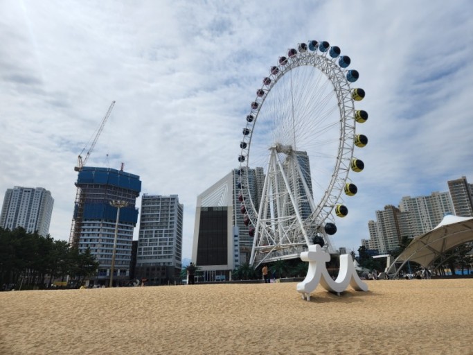 속초해수욕장 대관람차 사진
