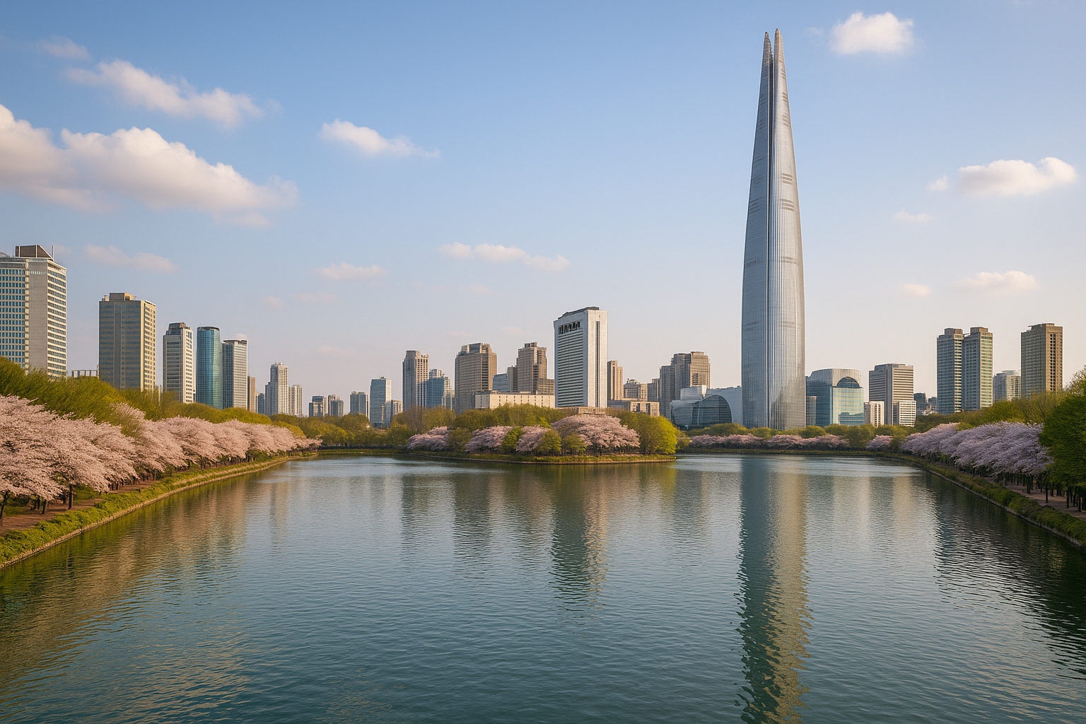 외국여행자들이 다시 찾는 한국 핫플 장소 중 서울 석촌호수