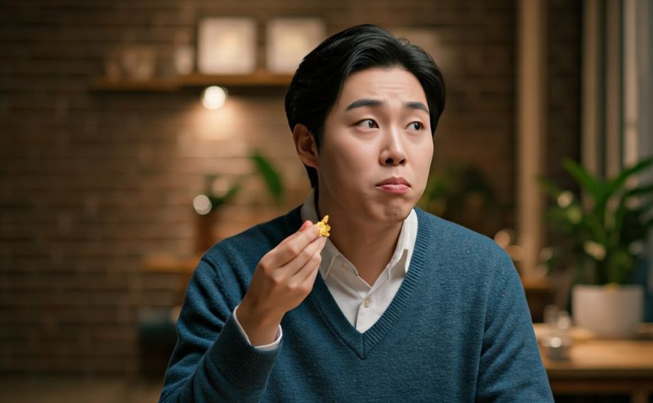 미각이 느껴지지 않아 이상함을 느끼는 청년