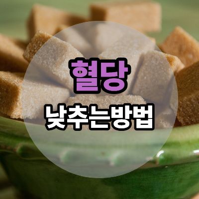 혈당낮추는법