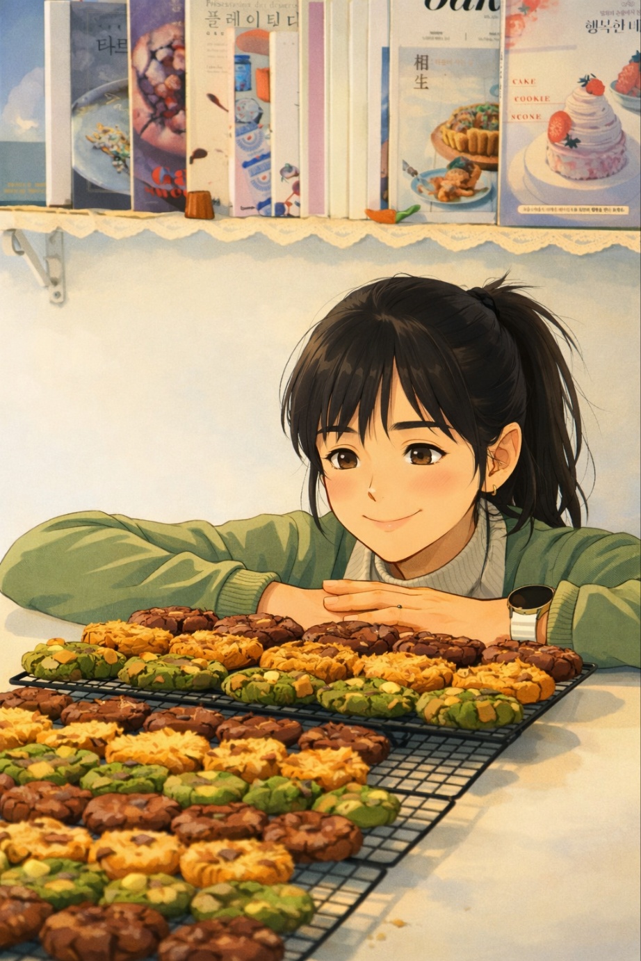 다들 두쫀쿠에 미쳐있을 때 아메리칸 쿠키 굽는 나 어떤데.