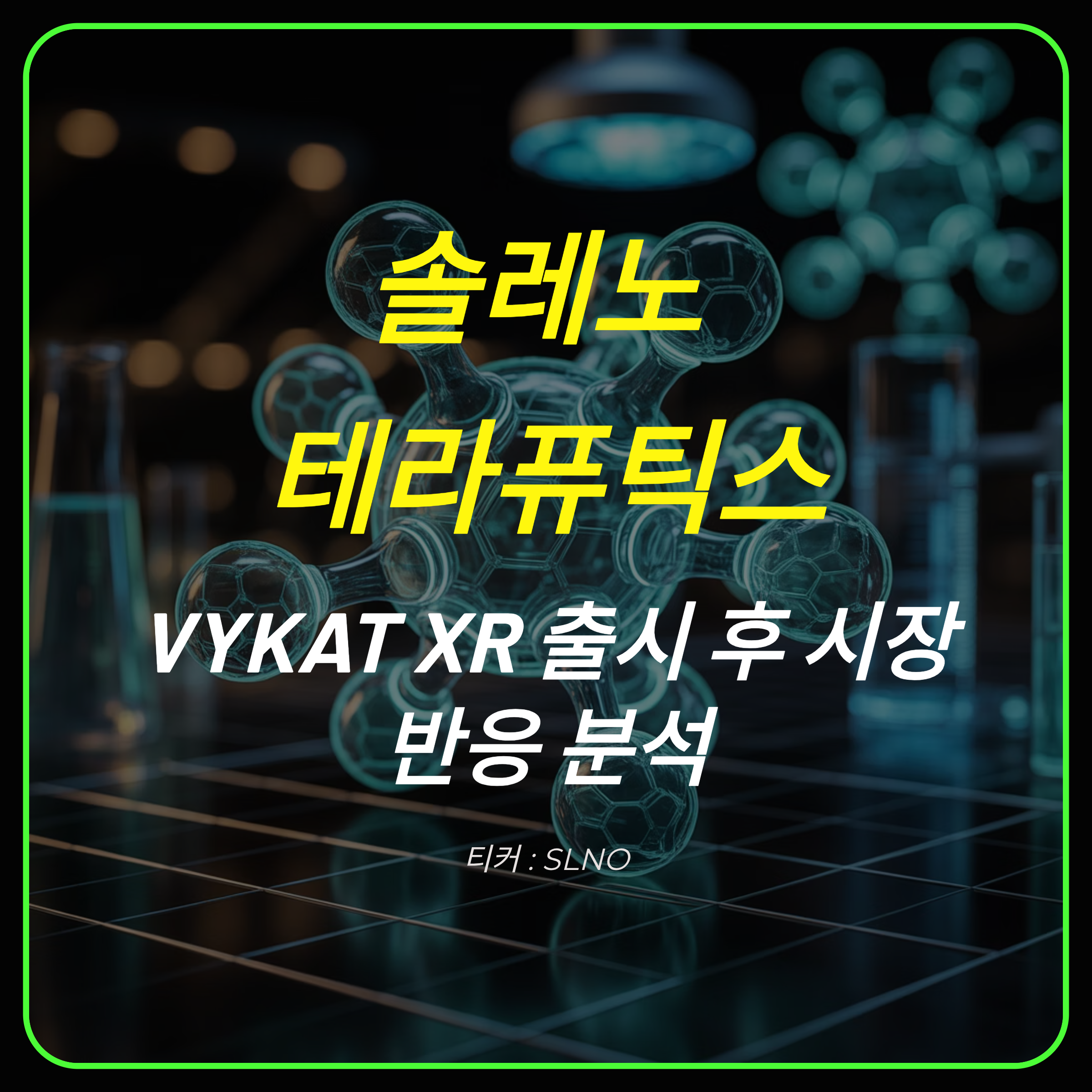 솔레노 테라퓨틱스, VYKAT XR 출시 후 시장 반응과 리스크 분석