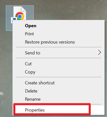 바로가기 속성 아이콘 변경