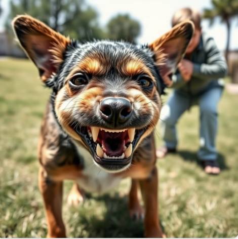 이상행동하는 반려견 모습