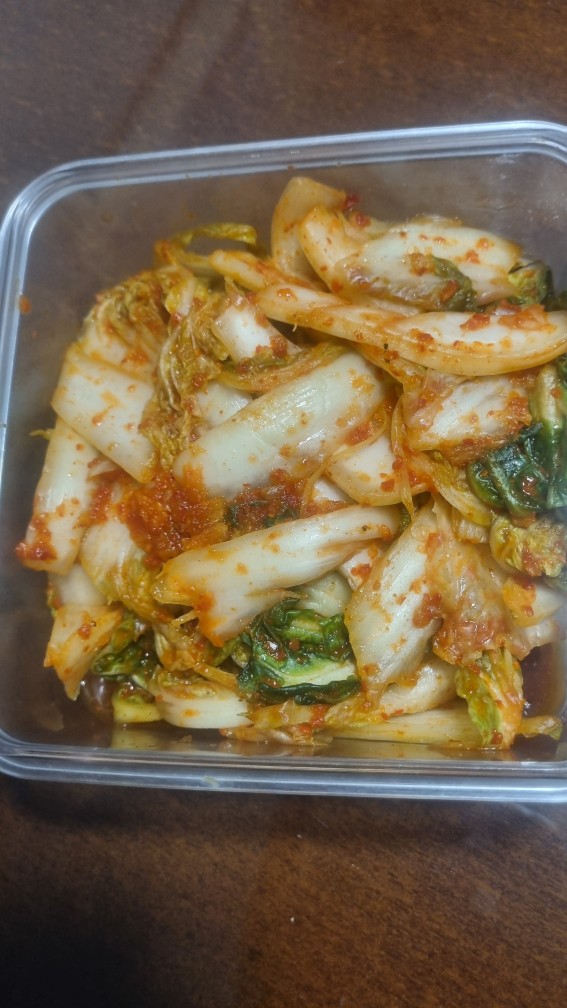 김장김치 보관 중 수분 재흡수 