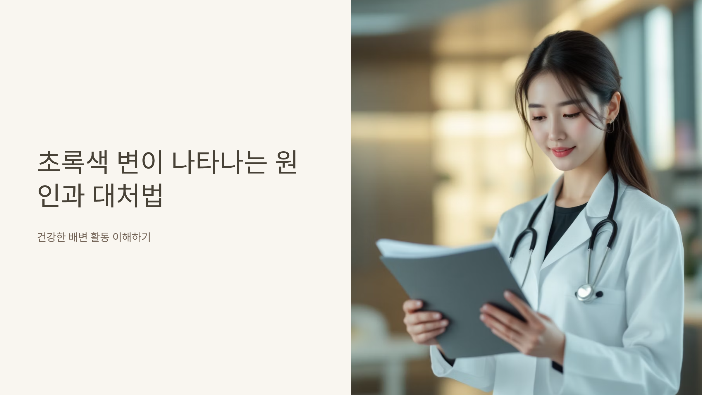 초록색 변의 원인과 해결방법