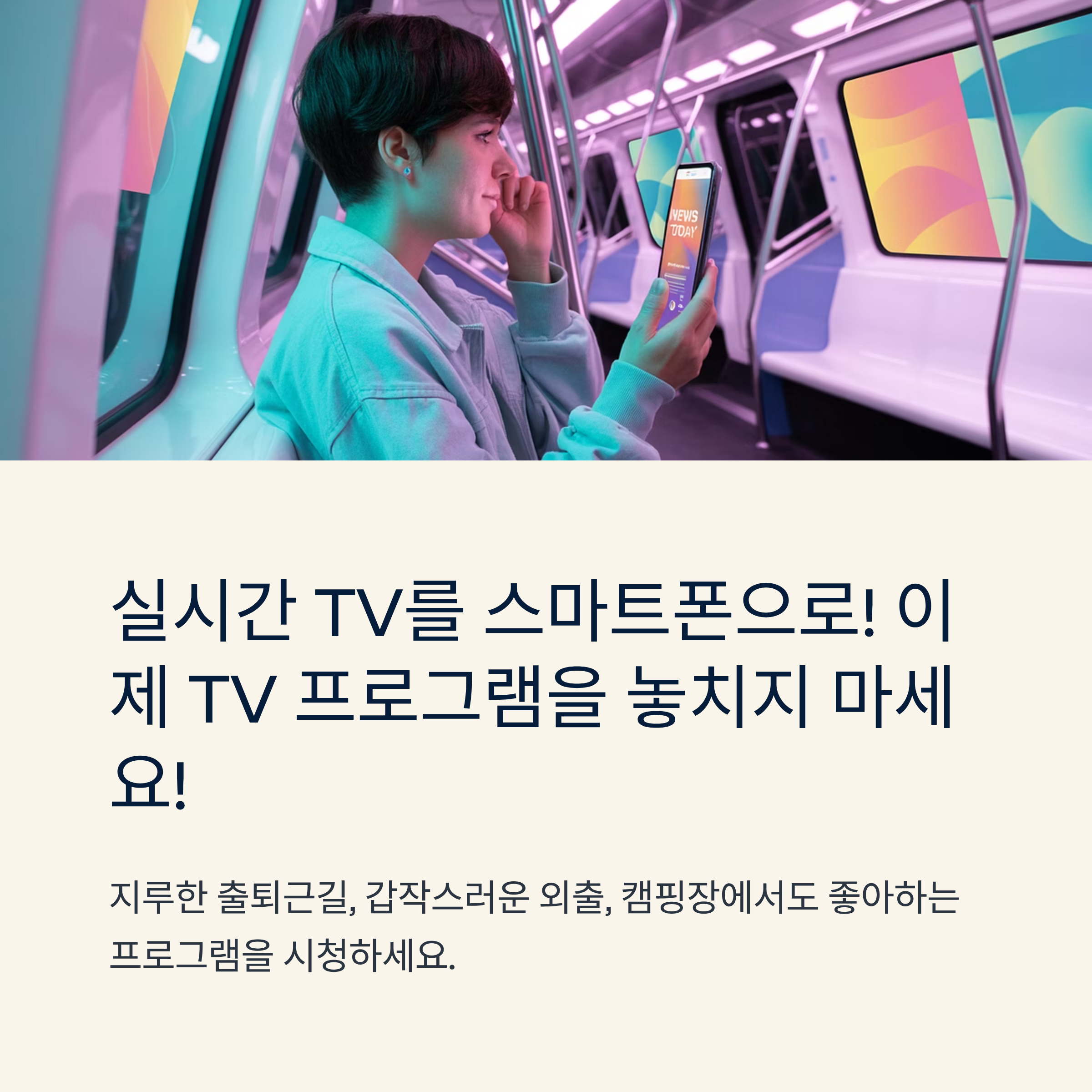 실시간 TV 시청, 이제 스마트폰으로! DMB TV 앱 하나면 지상파, 케이블, DMB까지