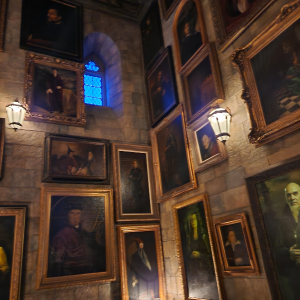 영화 해리포터의 호그와트 내부를 재현한 모습