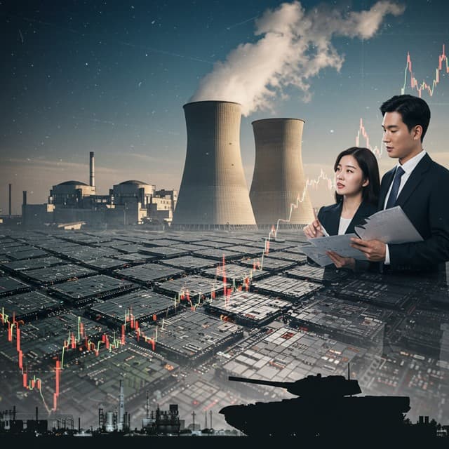 반도체&middot;원전&middot;방산 테마를 한 컷으로 보여주는 투자 컨셉