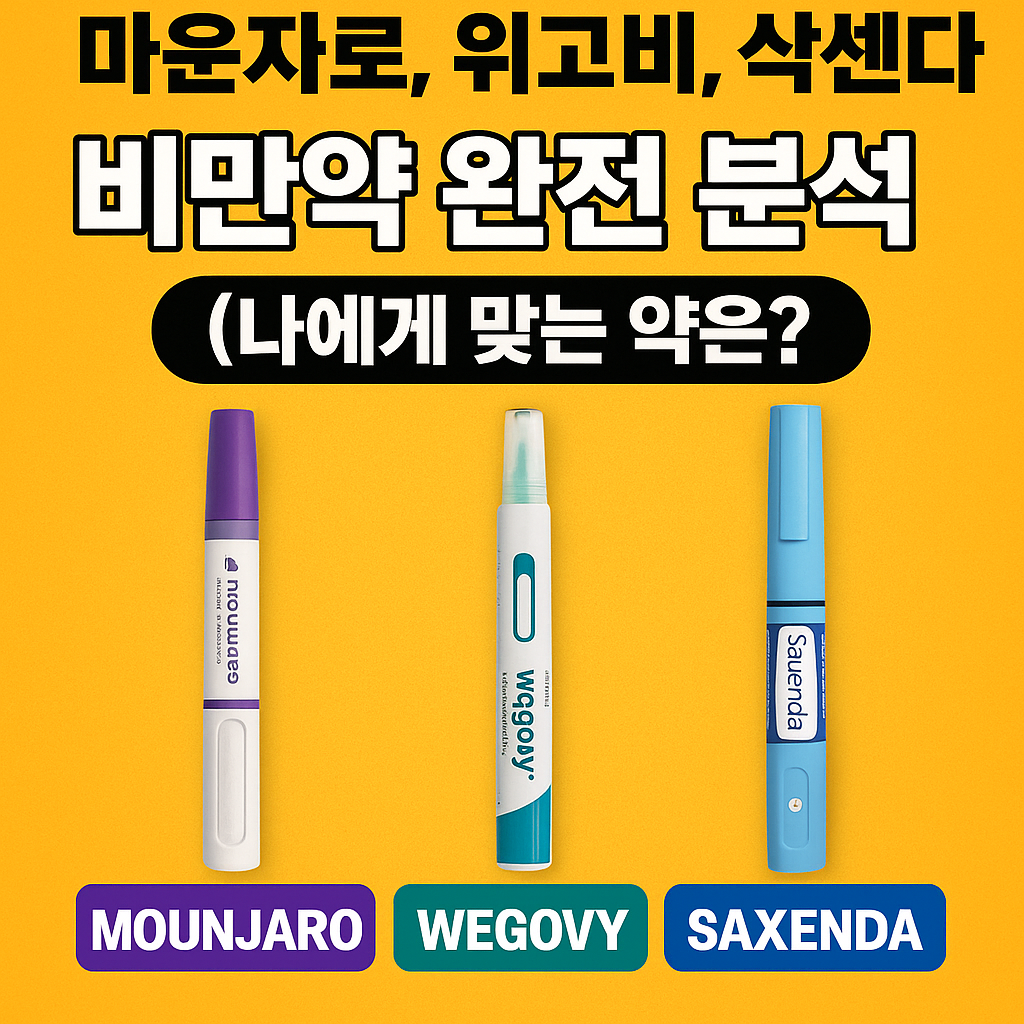 마운자로vs위고비vs삭센다 비교