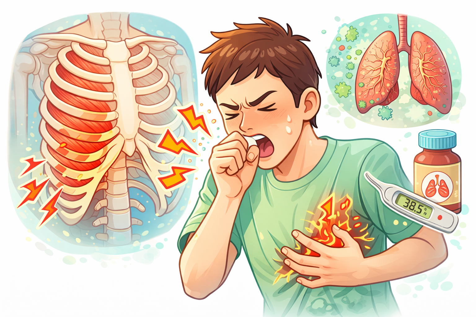 기침 후 갈비뼈쪽 통증이 있는 이유와 치료법 관련 이미지