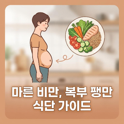 마른 비만인데 배만 나온다면? 복부 팽만 원인과 해결하는 식단법