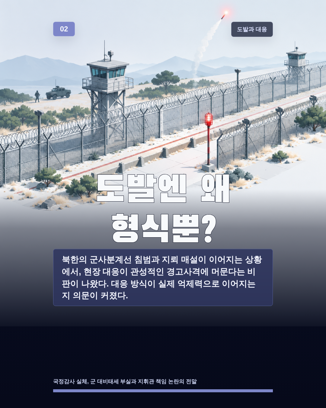 도발엔 왜 형식뿐?