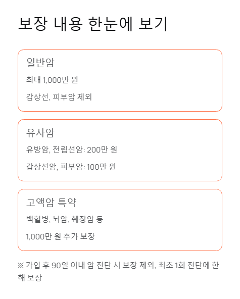 보장 내용 한눈에 보기
