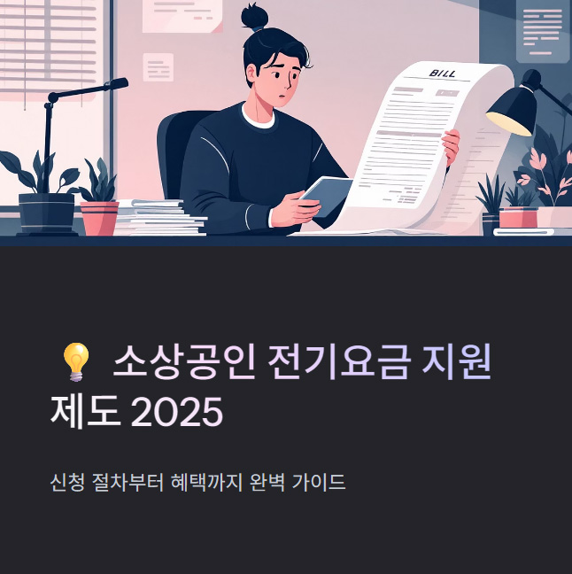 소상공인 전기요금 지원제도 2025 신청 절차와 지원대상 혜택 안내