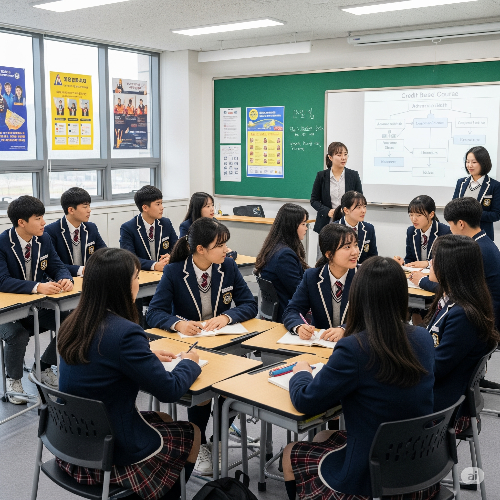 일반고 학생들이 고교학점제 수업을 듣는 모습