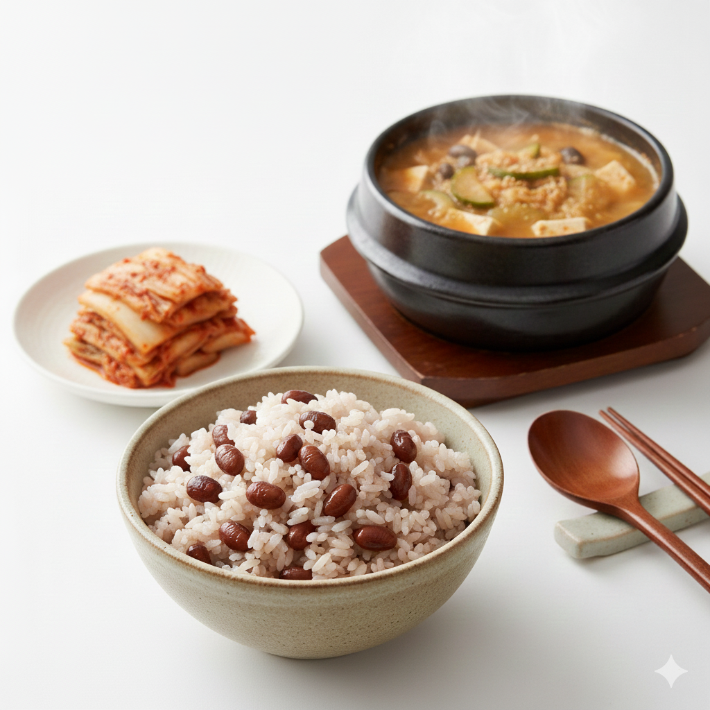 톡톡 터지는 식감의 팥이 골고루 섞인 건강하고 영양 가득한 팥 잡곡밥