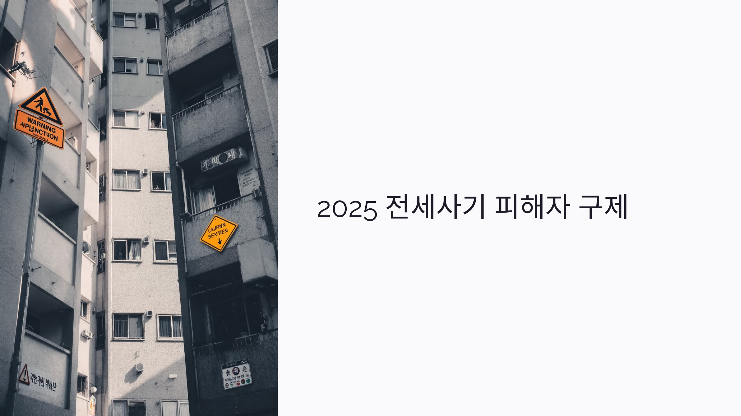 2025 전세사기 피해자 구제 가이드: 깡통전세·보증금 반환 대응법 총정리