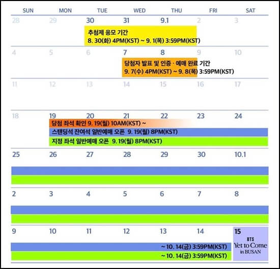 BTS부산콘서트예매