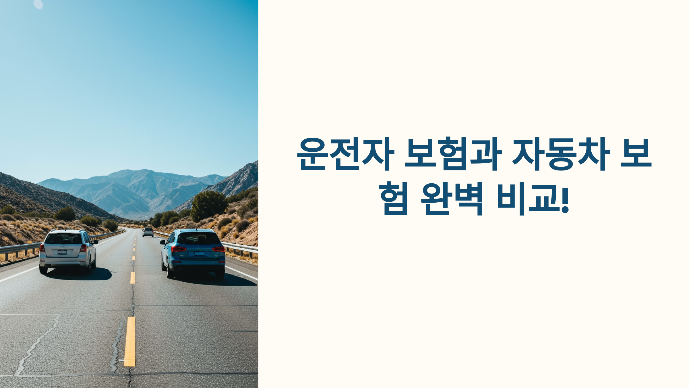 운전자 보험과 자동차 보험