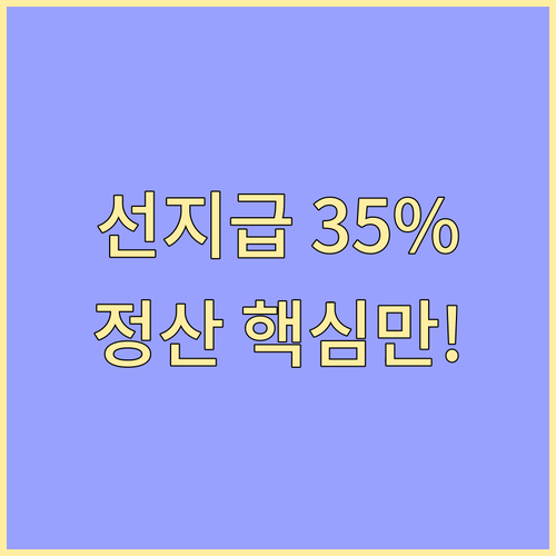 근로장려금 반기 선지급액 35% 지급..