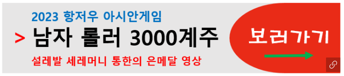 아시안게임 남자롤러 결승전 세레머니 영상