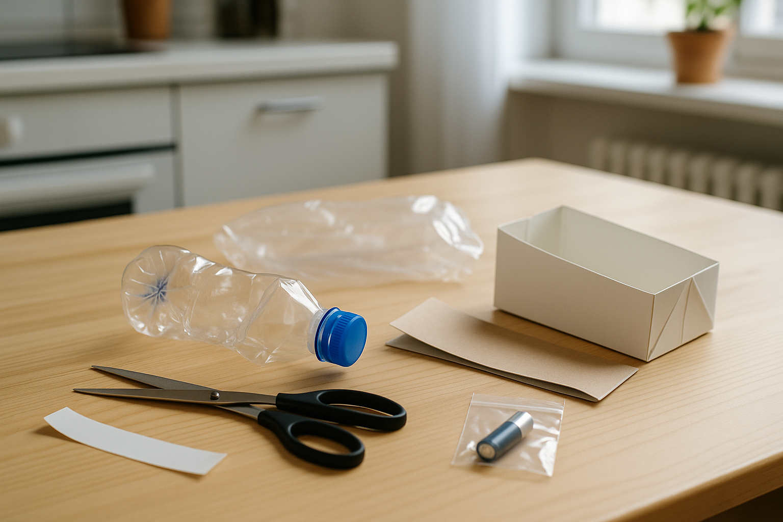 집에서 바로 하는 재활용 배출 루틴—투명 페트병 구기고 뚜껑 닫기, 비닐 펼치기, 종이팩 별도 배출