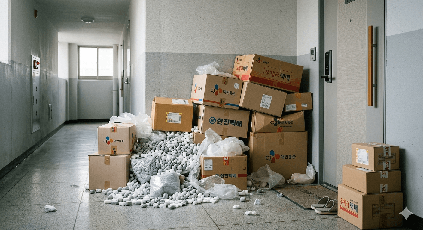 택배 박스 정리 쉽게 하는 방법, 집 안에 쌓이지 않게 관리하는 팁 이미지