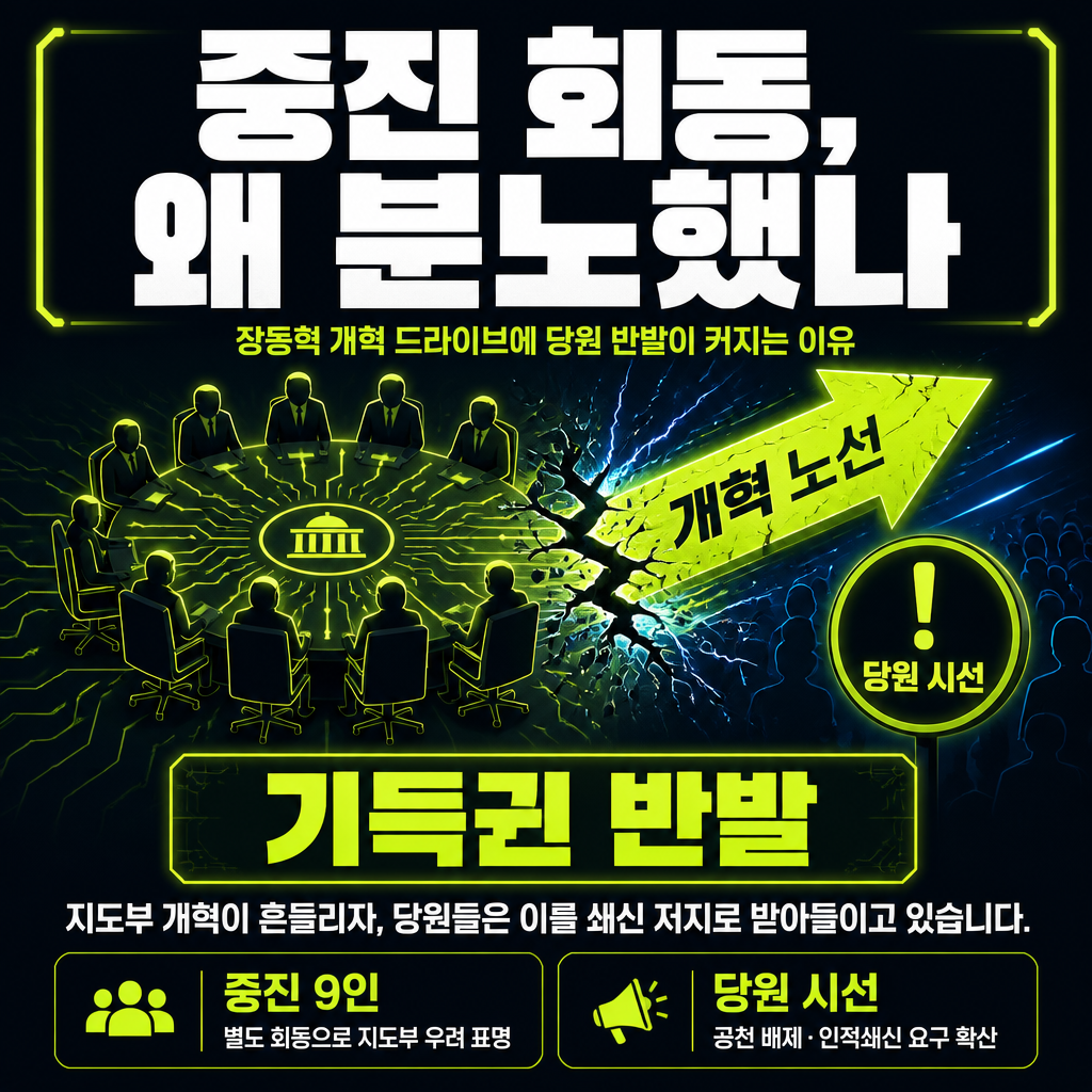 중진 회동, 왜 분노했나