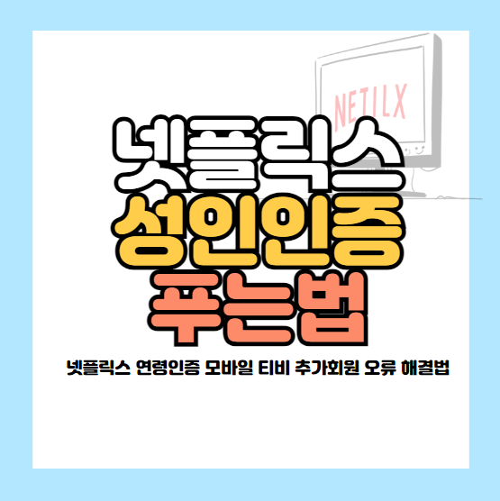 넷플릭스 성인인증 오류