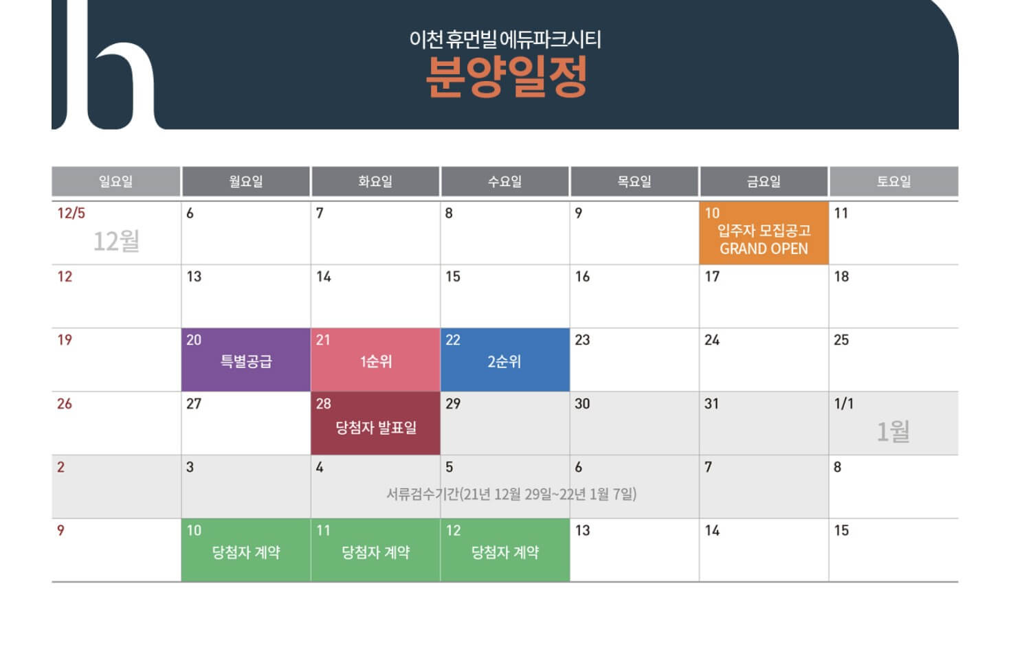 이천 휴먼빌 에듀파크시티 분양 일정