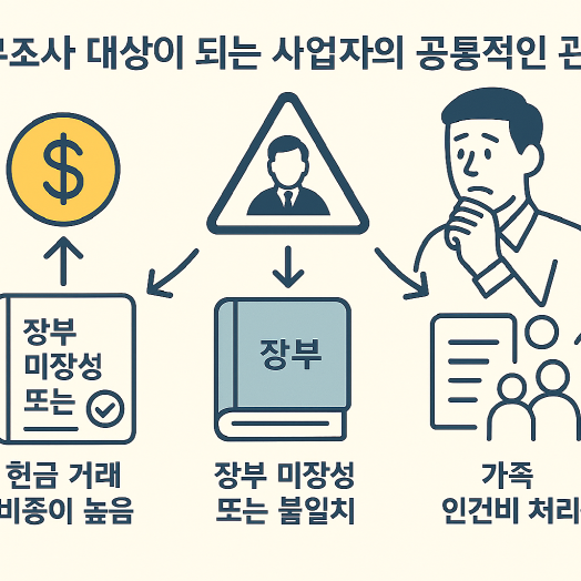 세무조사 대상이 되는 1인 사업자의 공통적인 관리 패턴