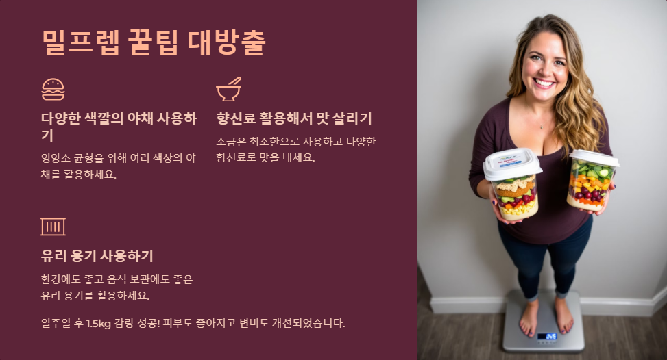 1200칼로리 다이어트 식단 일주일 밀프렙