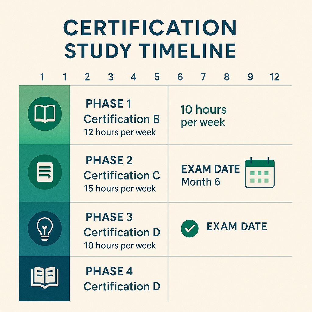 자격증 취득 타임라인 및 학습 스케줄표