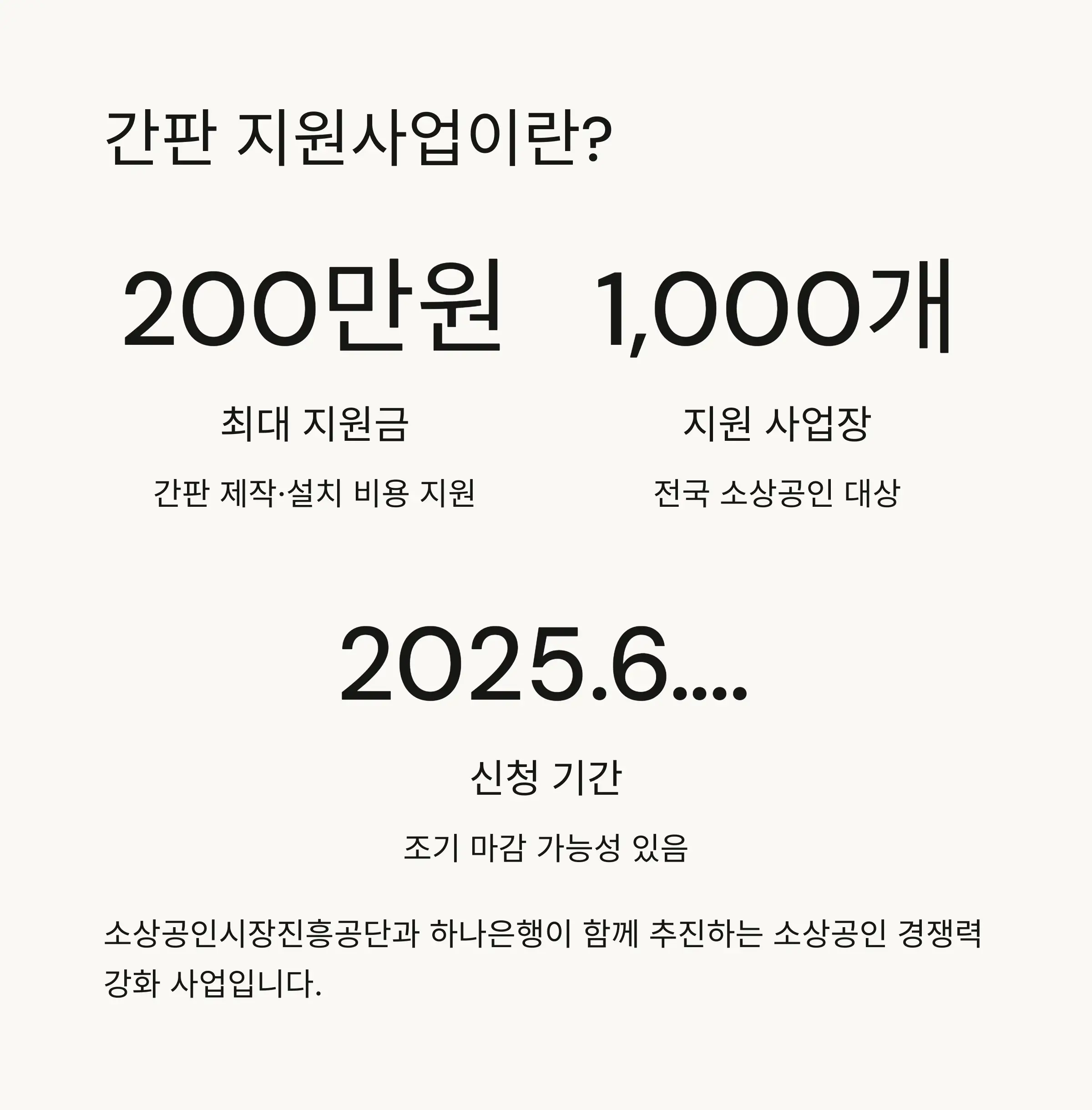 🏪 소상공인 간판 지원사업 개요