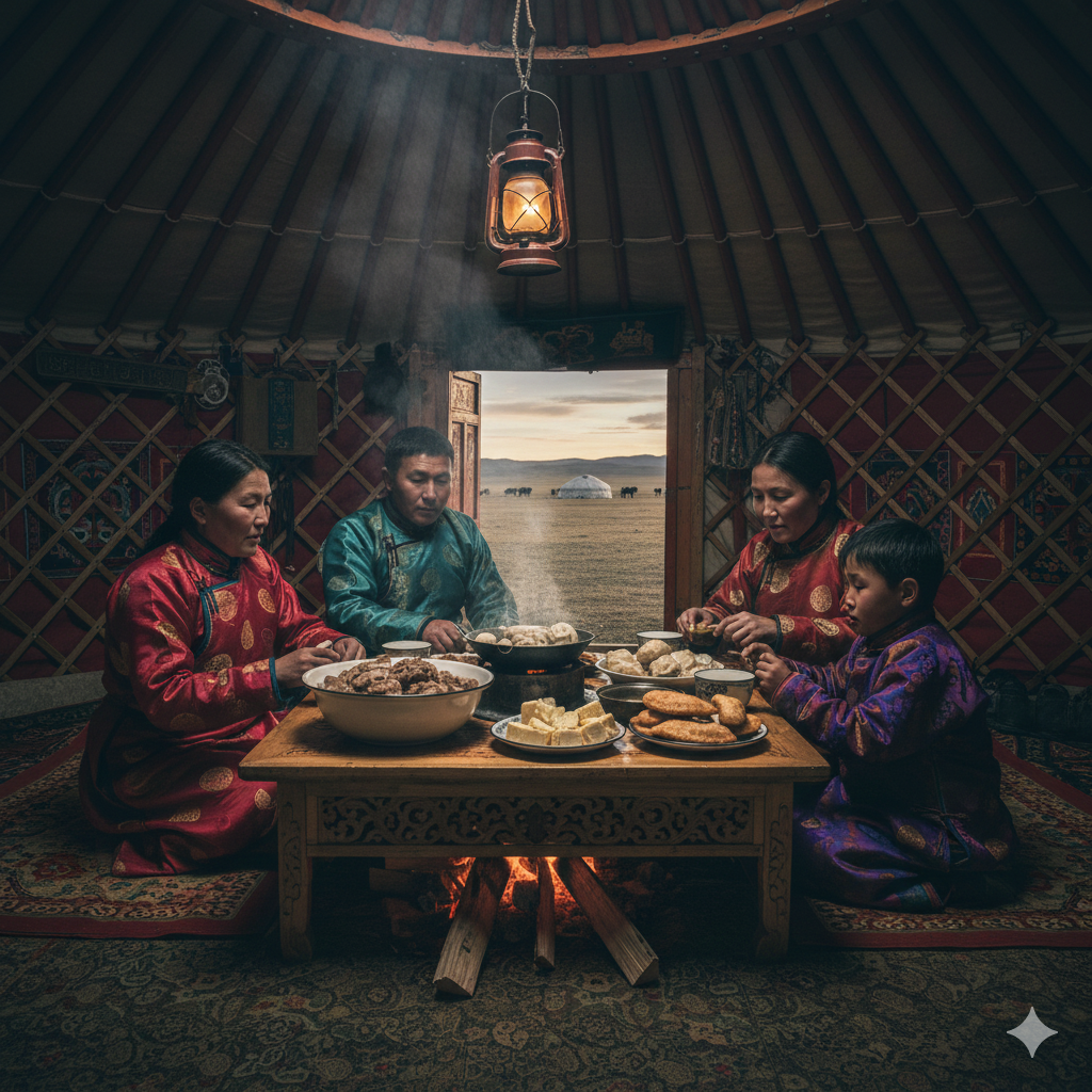 몽골 유목민 전통 요리