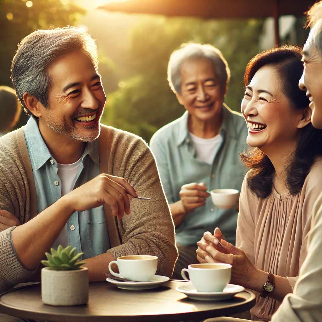 중년의 사회적 관계 이미지