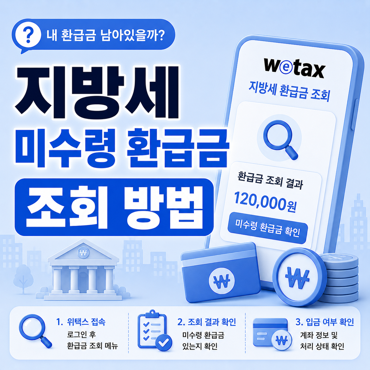 지방세 환급 미수령 조회 방법 안내
