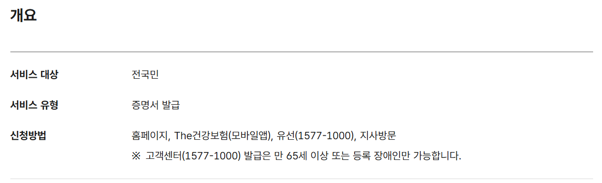 건강보험 자격득실확인서 개요