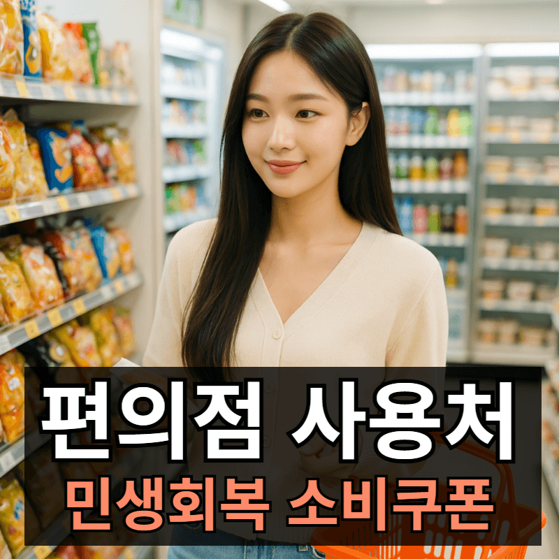 민생회복 소비쿠폰 편의점 사용처ㅣGS25 CU 세븐일레븐 등 총정리