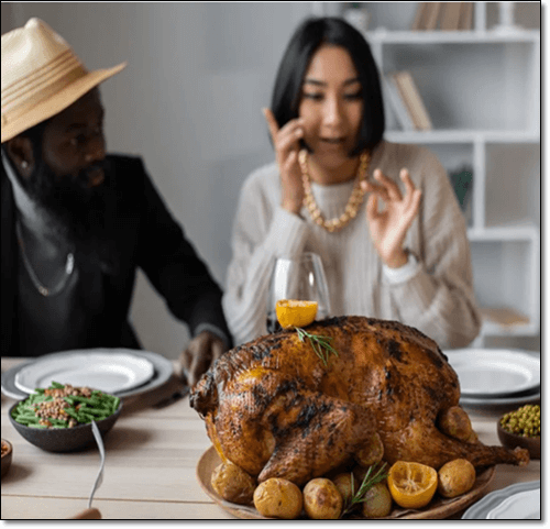 추수감사절 칠면조 통구이