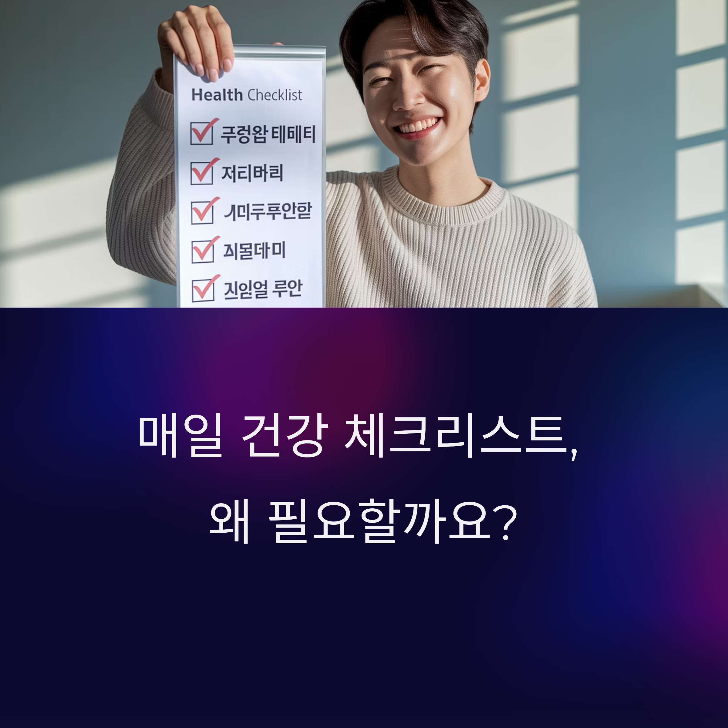 건강한 삶을 위한 필수 체크리스트