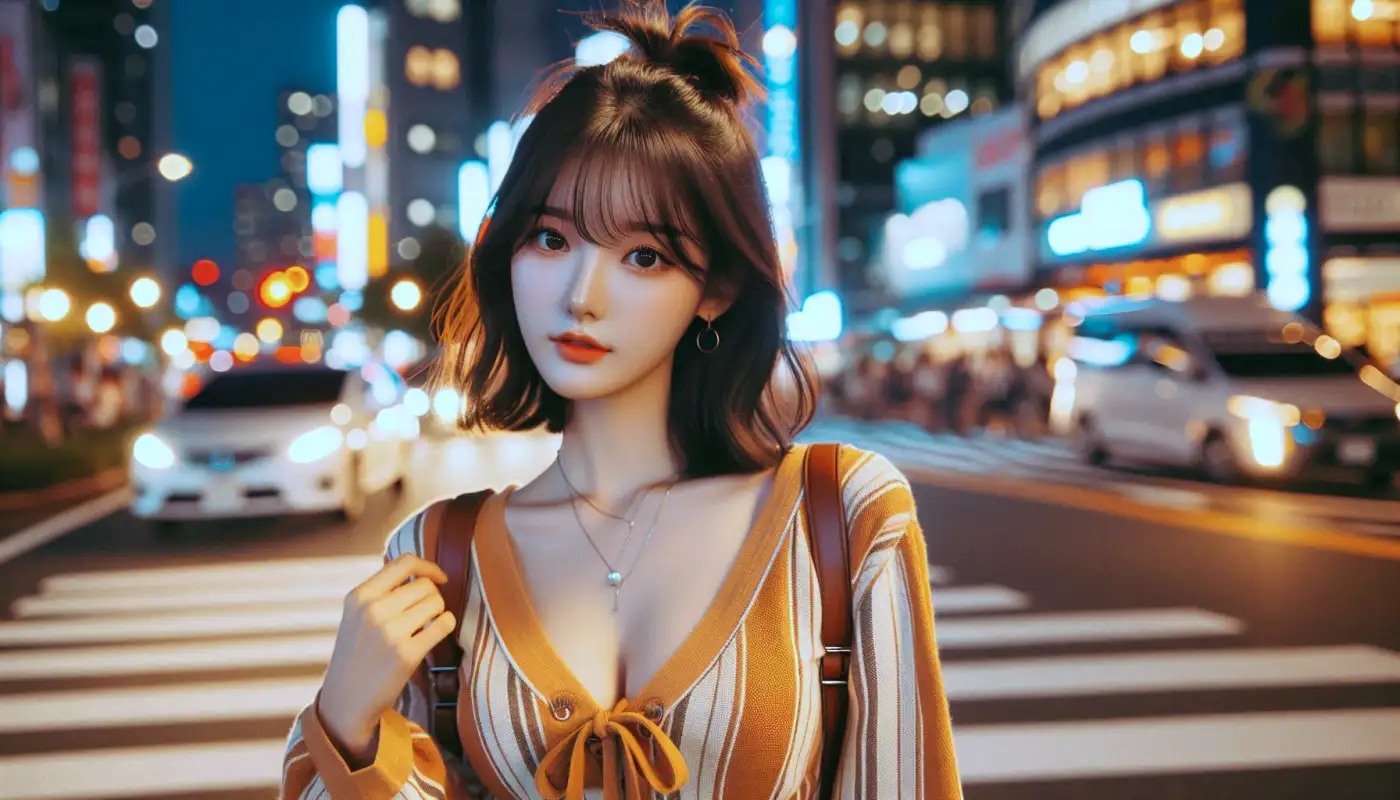 일본지도-여행앱-추천으로-후쿠오카-관광하는-여성의-모습