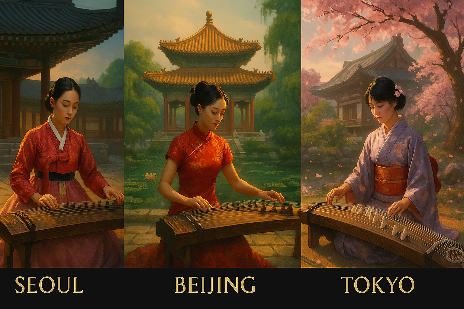 한중일 국가의 도시별 음악스타일