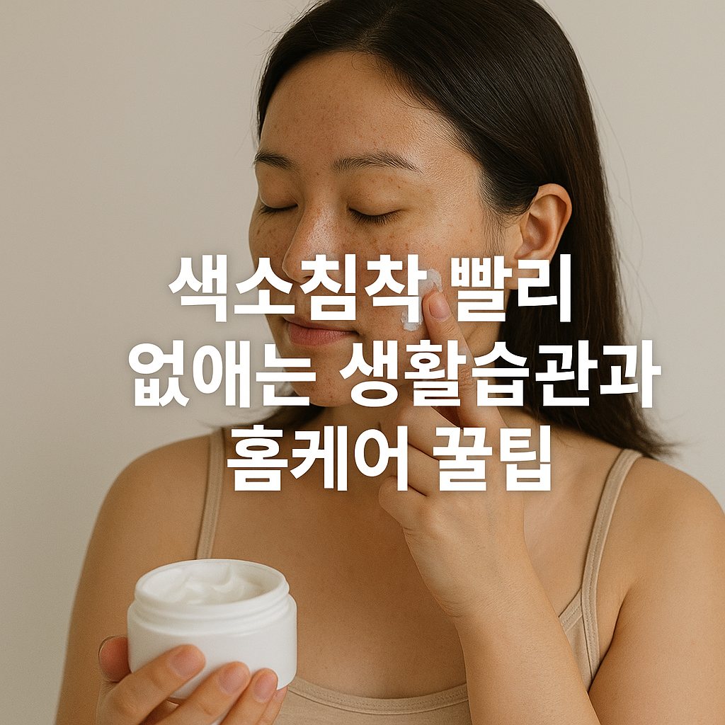 색소침착 빨리 없애는 생활습관과 홈케어 꿀팁