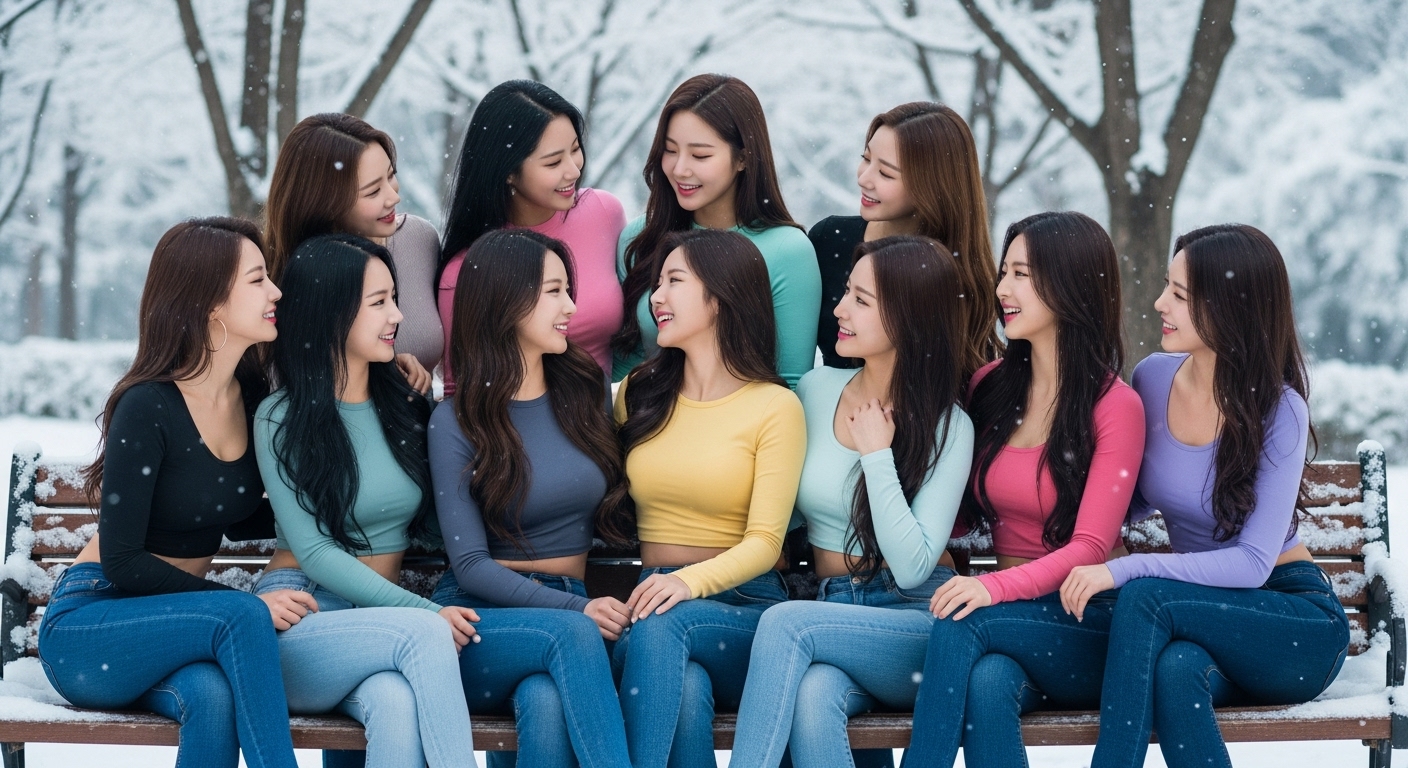 공원에 앉아있는 여자들